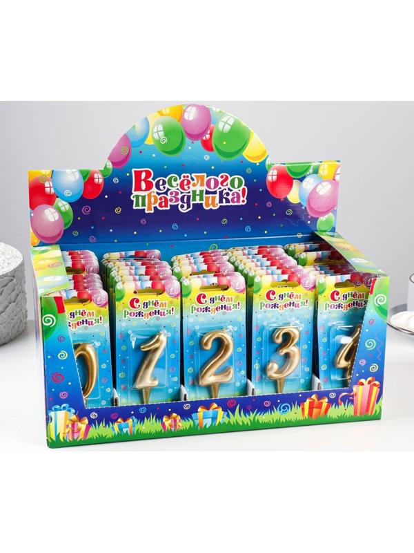 Шоу-бокс со свечами для торта цифры 