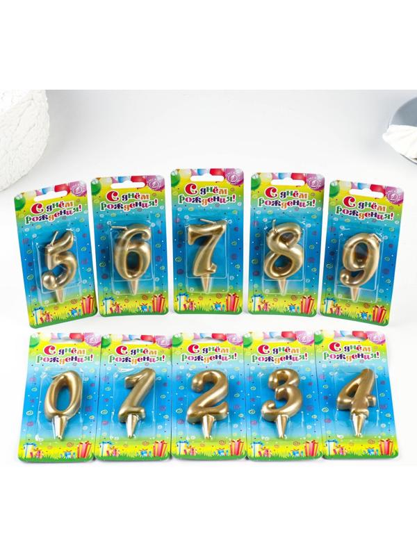 Шоу-бокс со свечами для торта цифры 