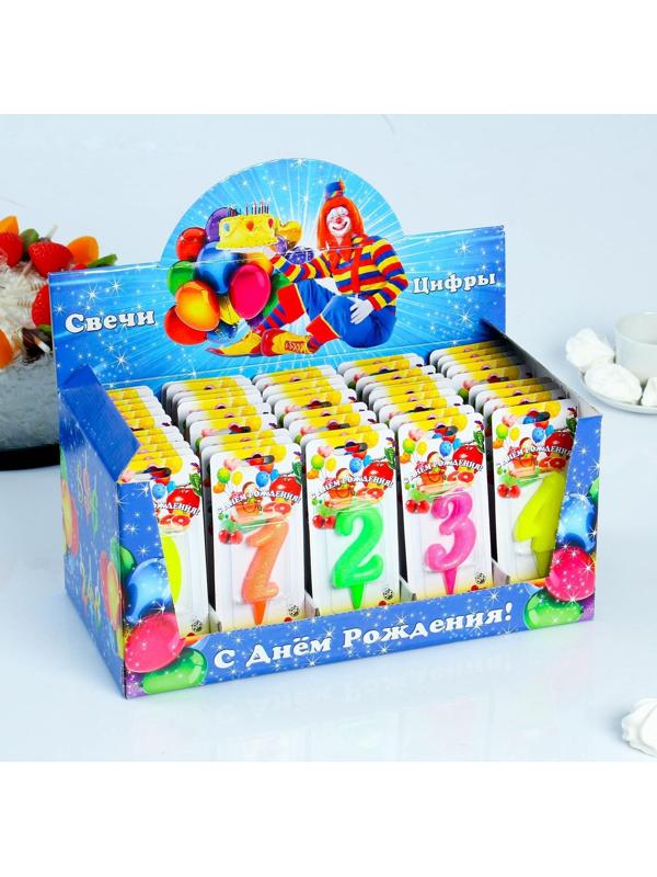 Шоу-бокс со свечами для торта цифры 