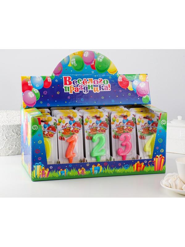 Шоу-бокс со свечами для торта цифры 