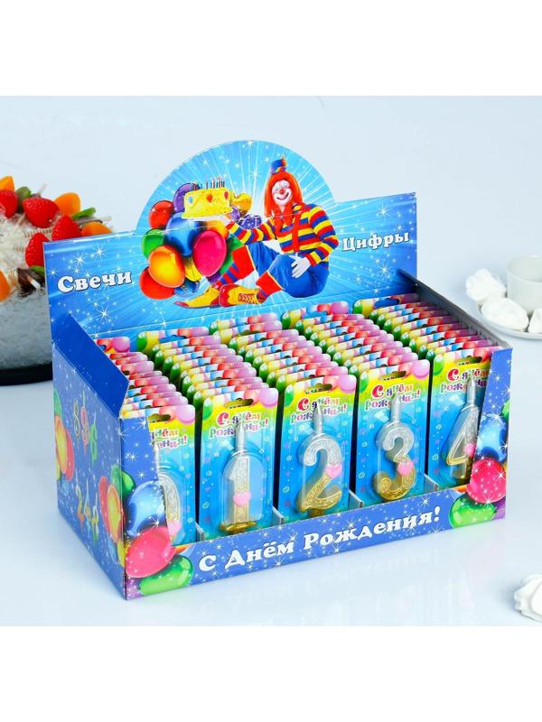 Шоу-бокс со свечами для торта цифры 