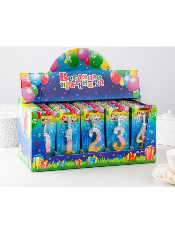 Шоу-бокс со свечами для торта цифры 