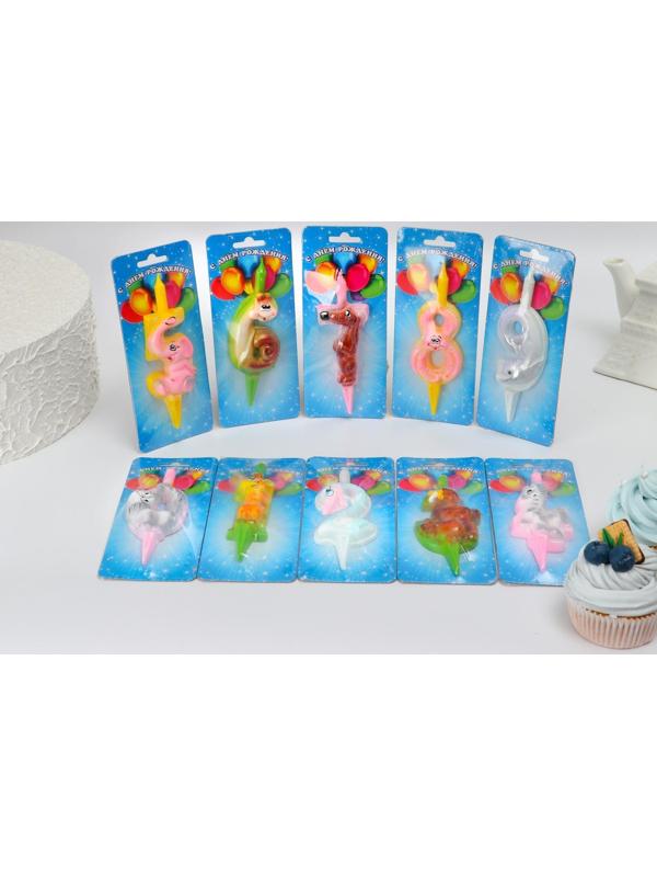 Шоу-бокс со свечами для торта цифры 