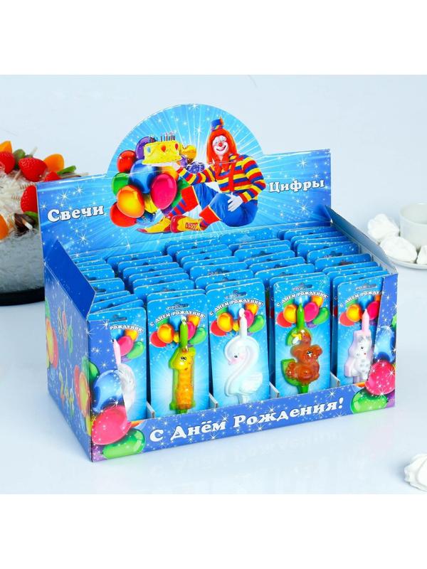 Шоу-бокс со свечами для торта цифры 