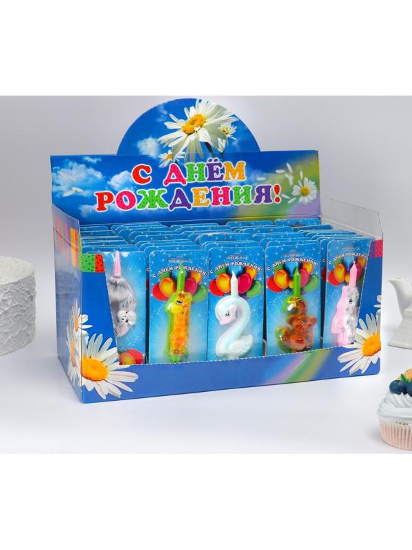 Шоу-бокс со свечами для торта цифры 