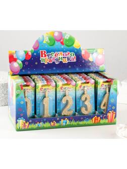 Шоу-бокс со свечами для торта цифры 