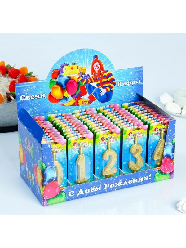 Шоу-бокс со свечами для торта цифры 