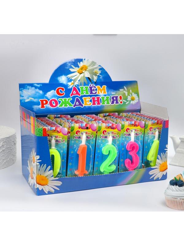 Шоу-бокс со свечами для торта цифры 