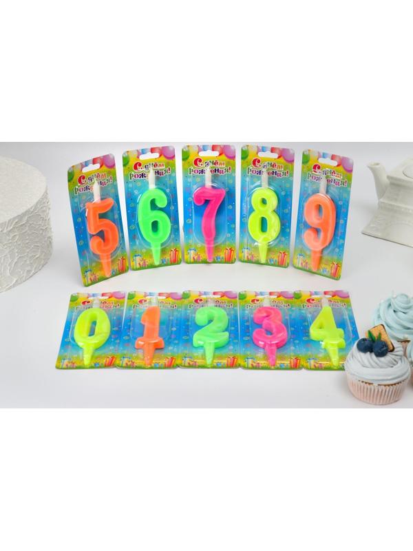 Шоу-бокс со свечами для торта цифры 