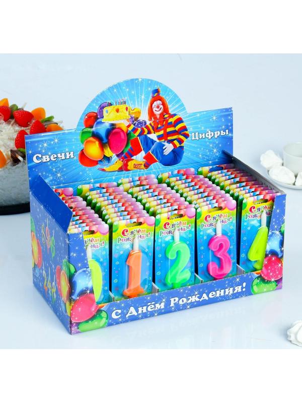Шоу-бокс со свечами для торта цифры 