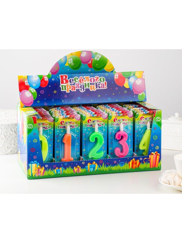 Шоу-бокс со свечами для торта цифры 