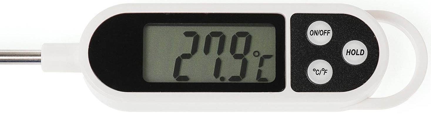 Термощуп кухонный Luazon LTR-01, максимальная температура 300 °C, от LR44, белый