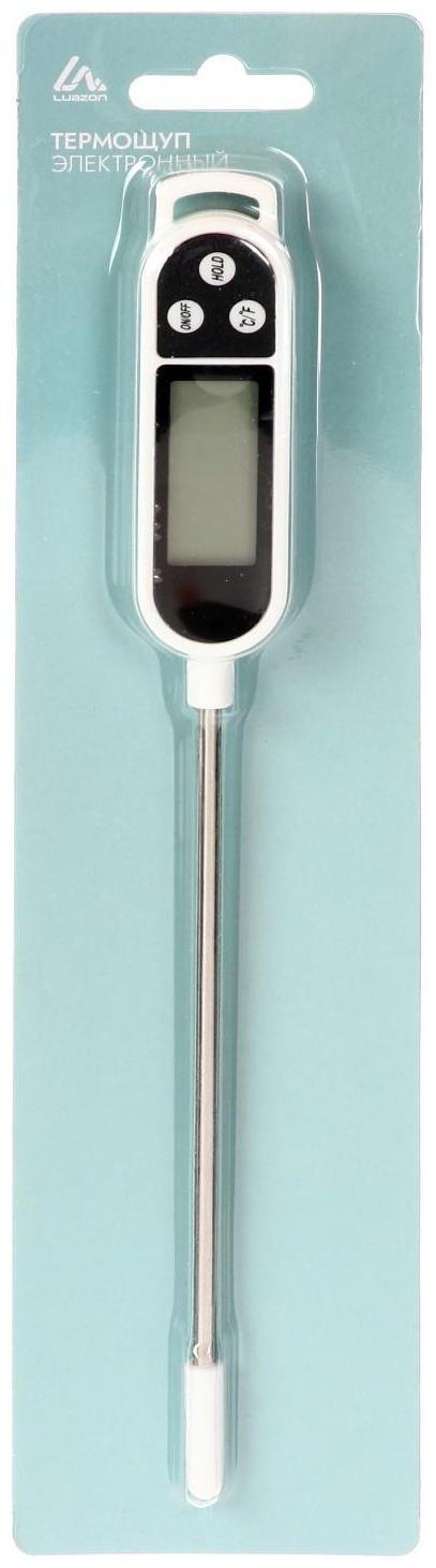 Термощуп кухонный Luazon LTR-01, максимальная температура 300 °C, от LR44, белый