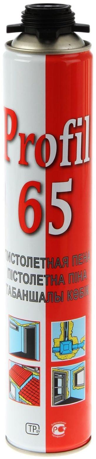 Пена монтажная Soudal Profil 65, пистолетная, летняя, до 65 л, 820 мл
