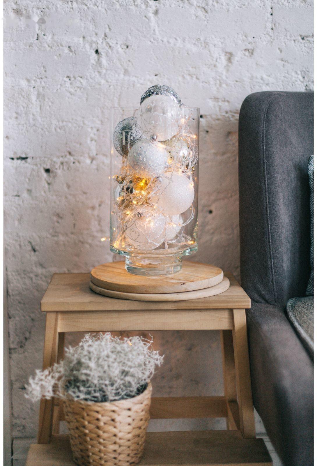 Набор шаров пластик с бусами и мишурой 12 шт 