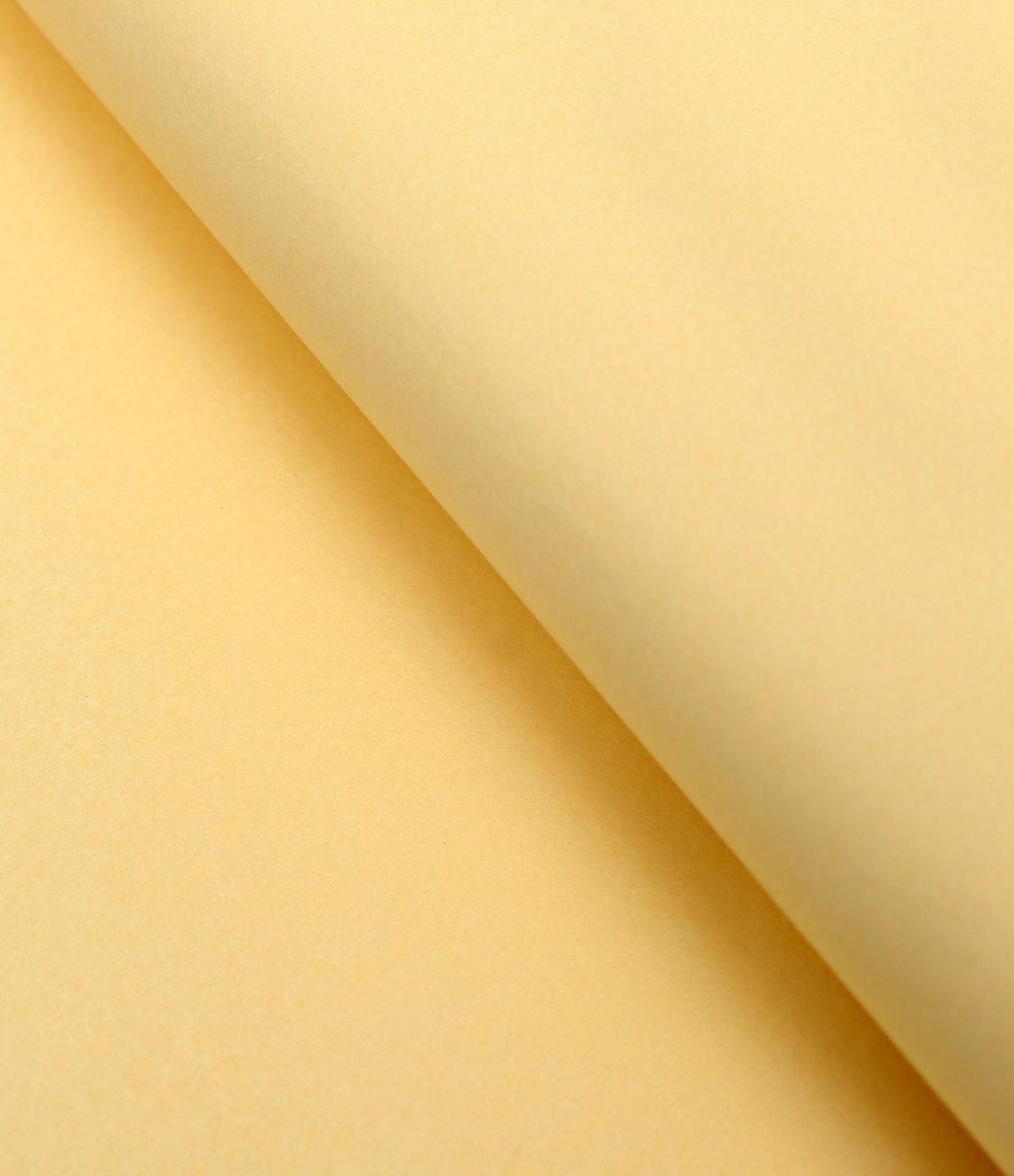 Бумага упаковочная тишью, светло-желтый, 50 х 66 см