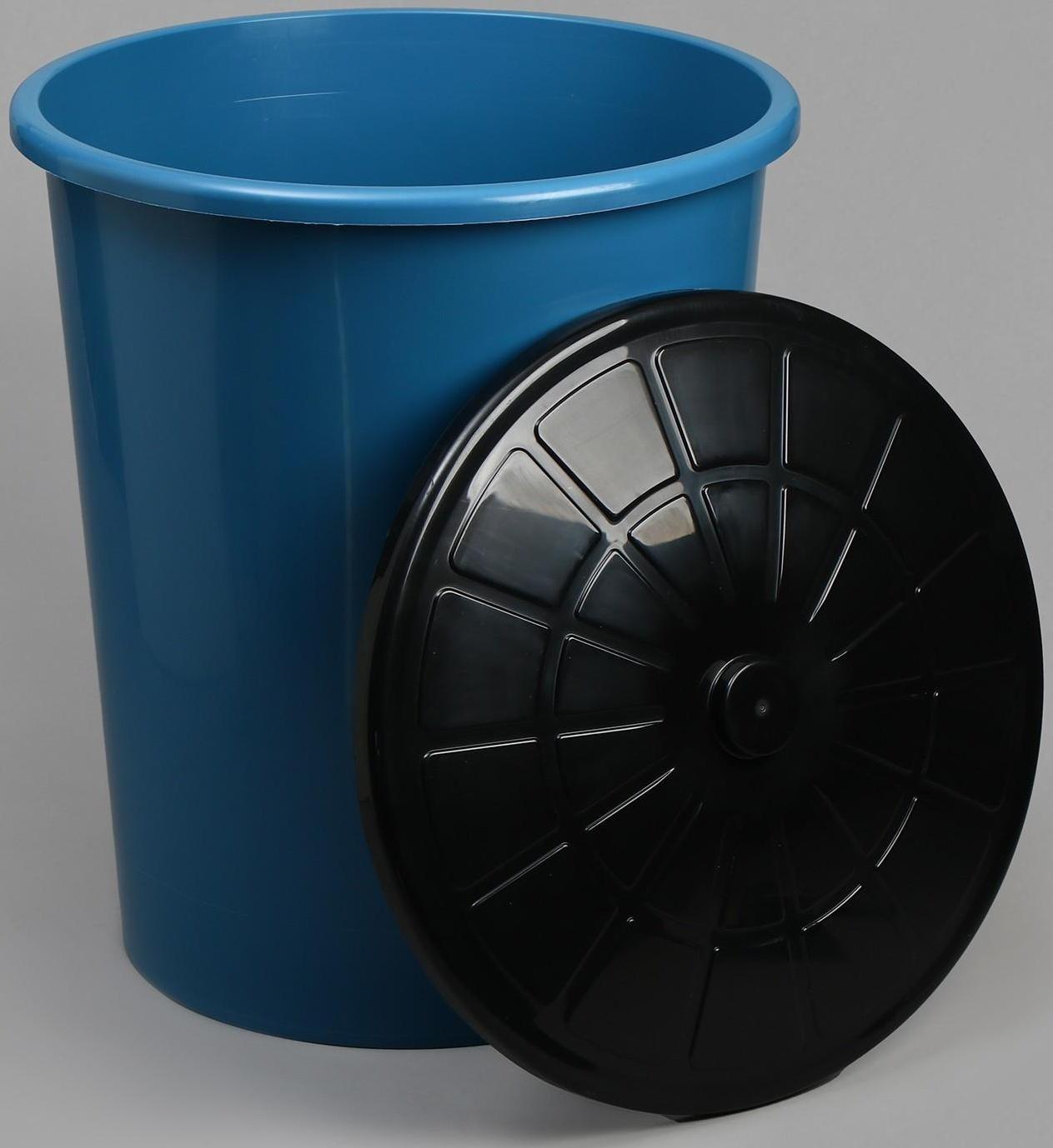 Бак пищевой, 100 л, с крышкой, синий