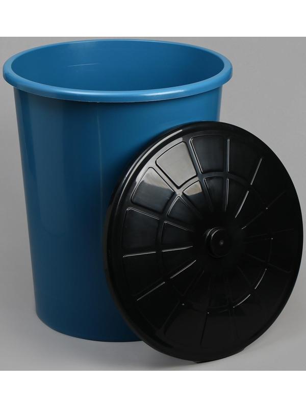 Бак пищевой, 100 л, с крышкой, синий