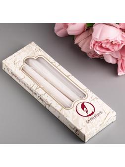 Набор свечей античных, 2,3х 24,5 см, 5 ч, 55 г, 4 штуки, белый