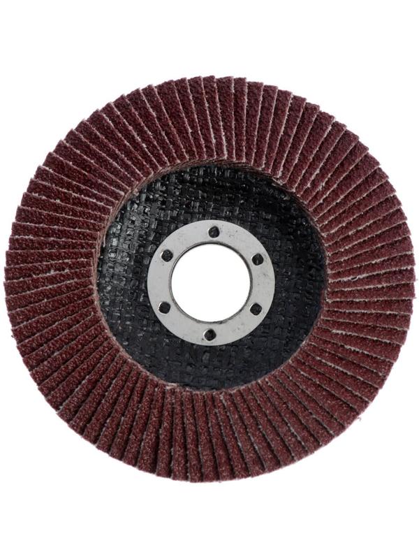 Круг лепестковый торцевой ТУНДРА, 115 х 22 мм, Р60