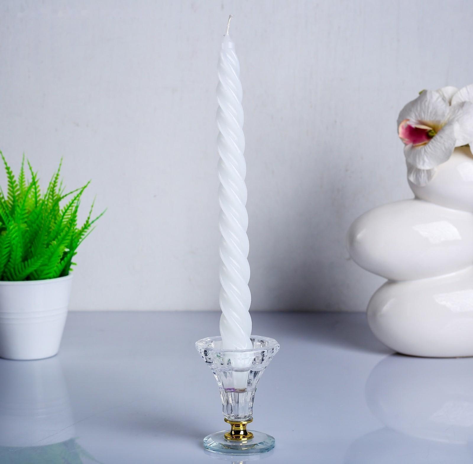 Свечи витые, 2,3х 24,5 см, 5 ч, 50 г, микс