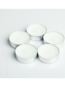 Набор чайных свечей, 3,8х1 см, 2 ч, 9 г, 100 штук, белый