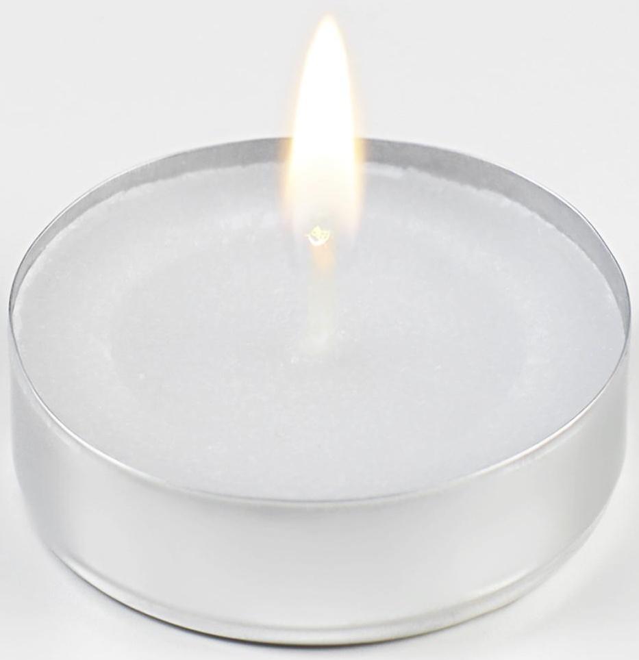 Набор чайных свечей, 3,8х1,6 см, 3,5 ч, 12 г, 6 штук, белый