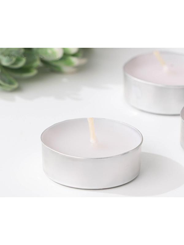 Набор чайных свечей, 3,8х1,6 см, 3,5 ч, 12 г, 30 штук, белый