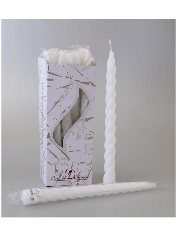 Свеча витая, 2,3х 24,5 см, 5 ч, 50 г, белая