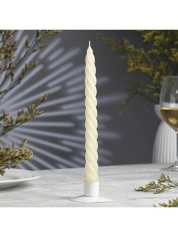 Свеча витая, 2,3х 24,5 см, 5 ч, 50 г, слоновая кость