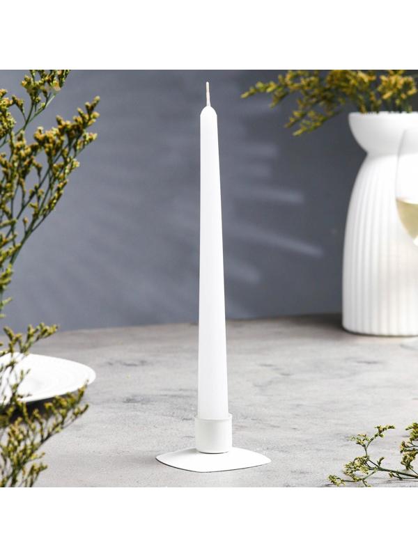 Свеча античная, 2,3х 24,5 см, 5 ч, 55 г, белая