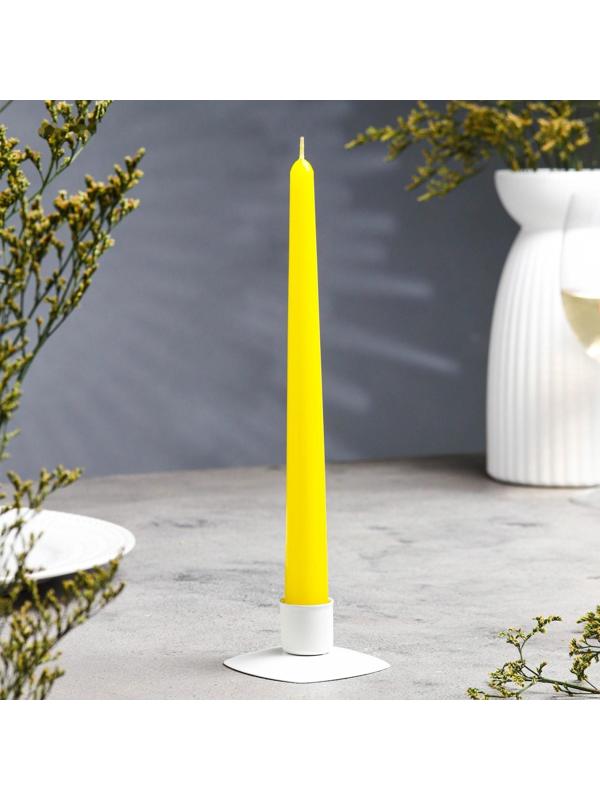 Свеча античная, 2,3х 24,5 см, 5 ч, 55 г, жёлтая