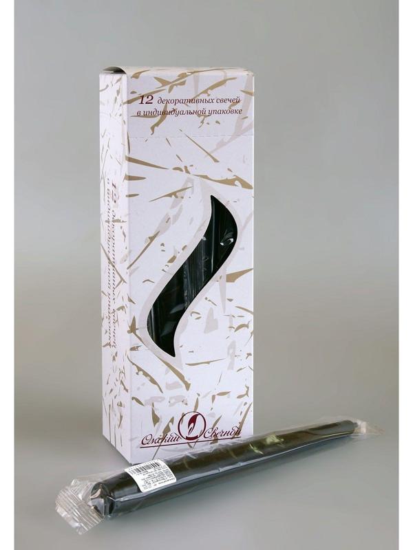 Свеча античная, 2,3х 24,5 см, 5 ч, 55 г, чёрная