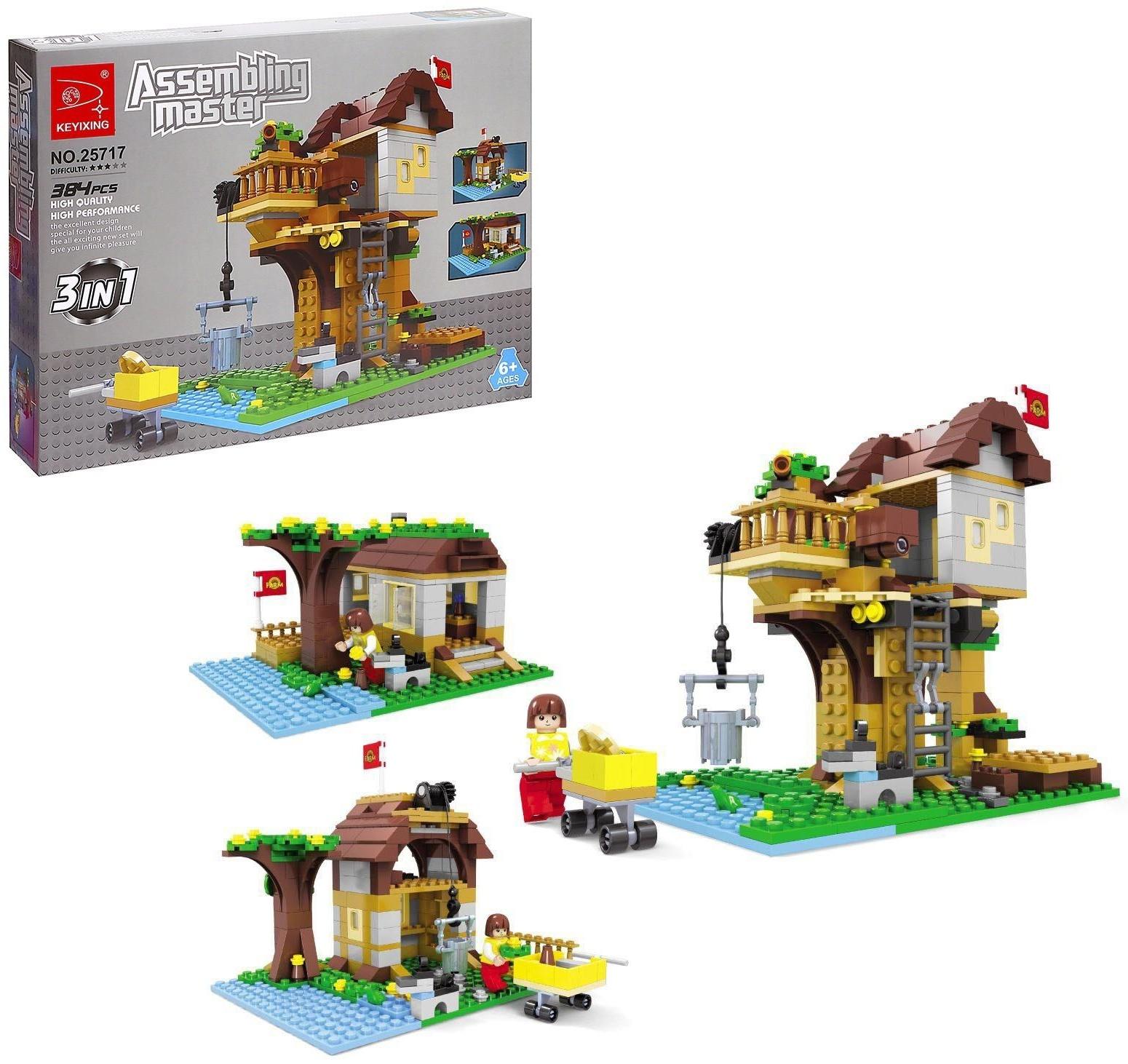 Конструктор «Загородный дом», 3 в 1, 384 детали