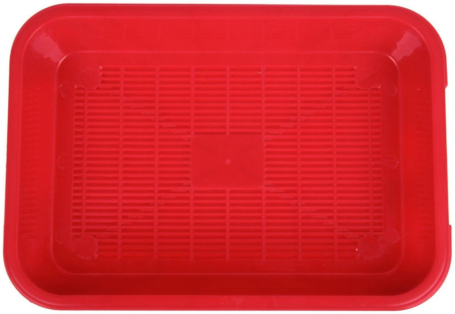 Туалет средний с сеткой 36 х 26 х 6,5 см, бордовый