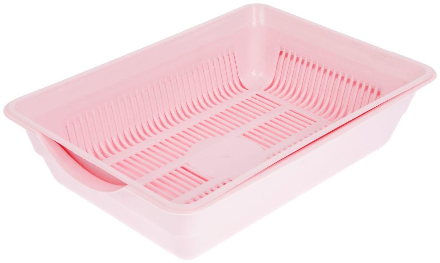 Туалет глубокий с сеткой 36 х 25 х 9 см, розовый