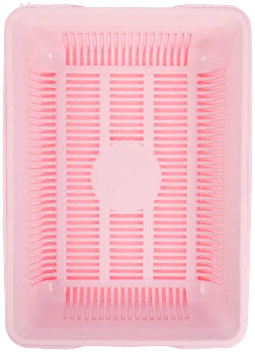 Туалет глубокий с сеткой 36 х 25 х 9 см, розовый