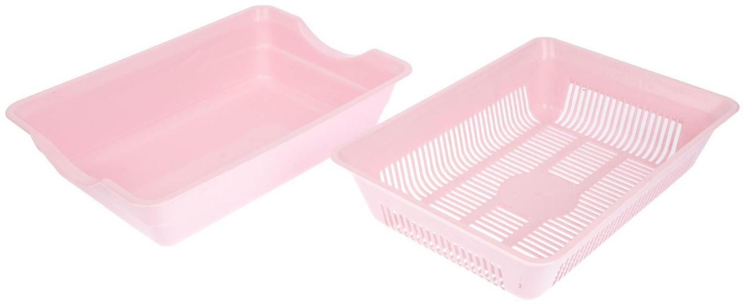 Туалет глубокий с сеткой 36 х 25 х 9 см, розовый