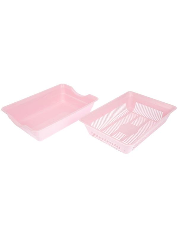 Туалет глубокий с сеткой 36 х 25 х 9 см, розовый