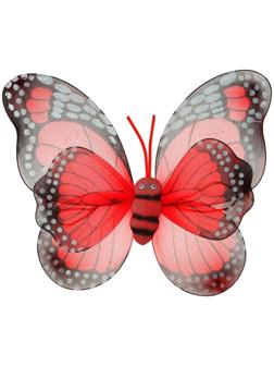 Карнавальные крылья «Бабочка», для детей, цвет красный