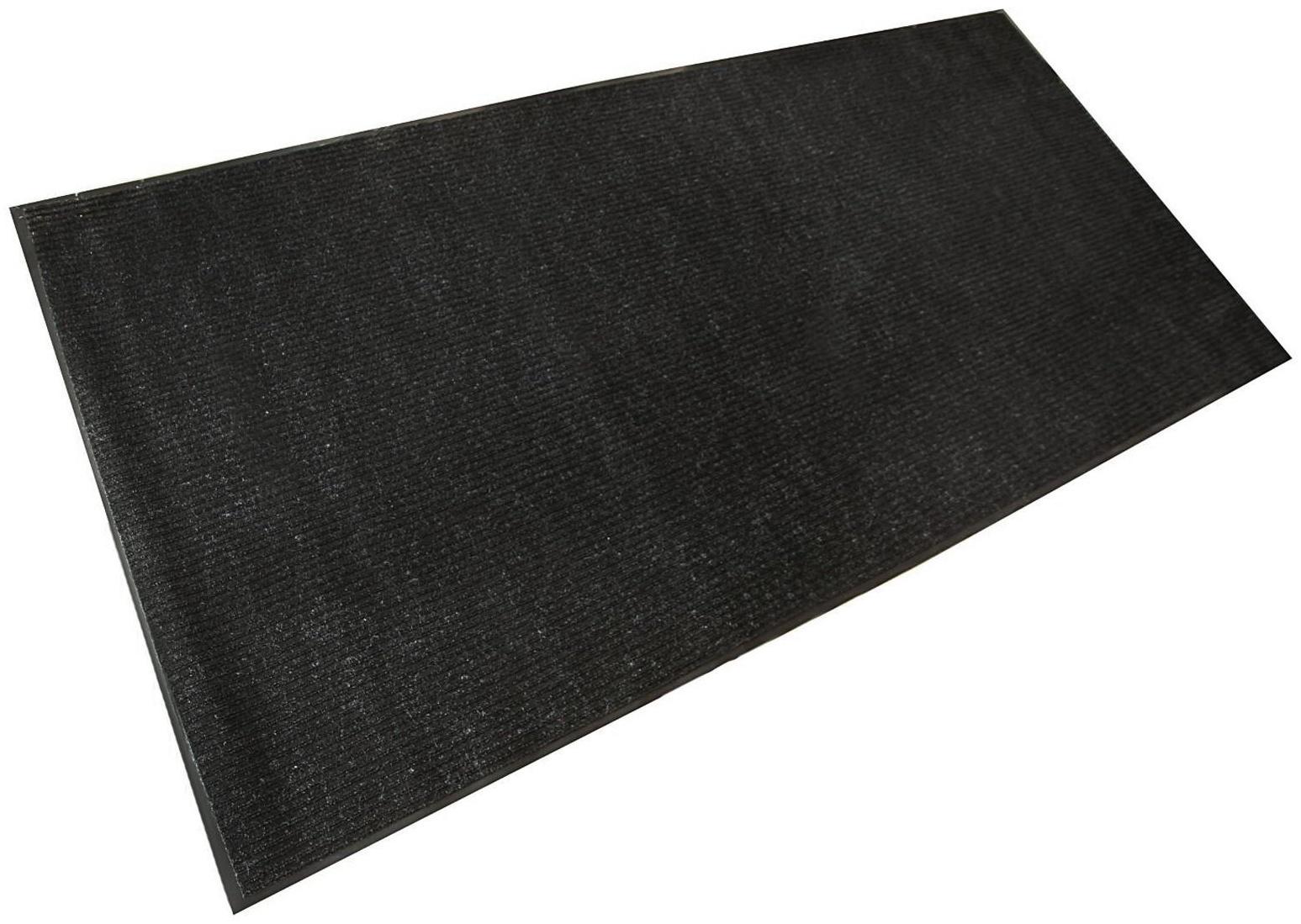 Коврик придверный влаговпитывающий, ребристый, «Стандарт», 120×250 см, цвет чёрный