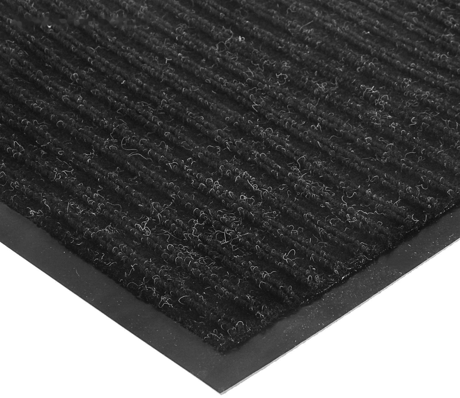 Коврик придверный влаговпитывающий, ребристый, «Стандарт», 120×250 см, цвет чёрный