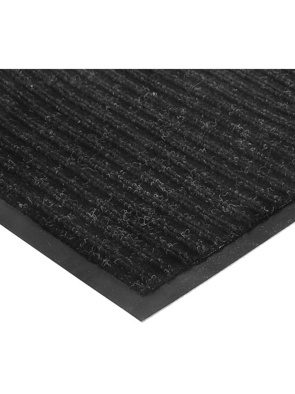 Коврик придверный влаговпитывающий, ребристый, «Стандарт», 120×250 см, цвет чёрный