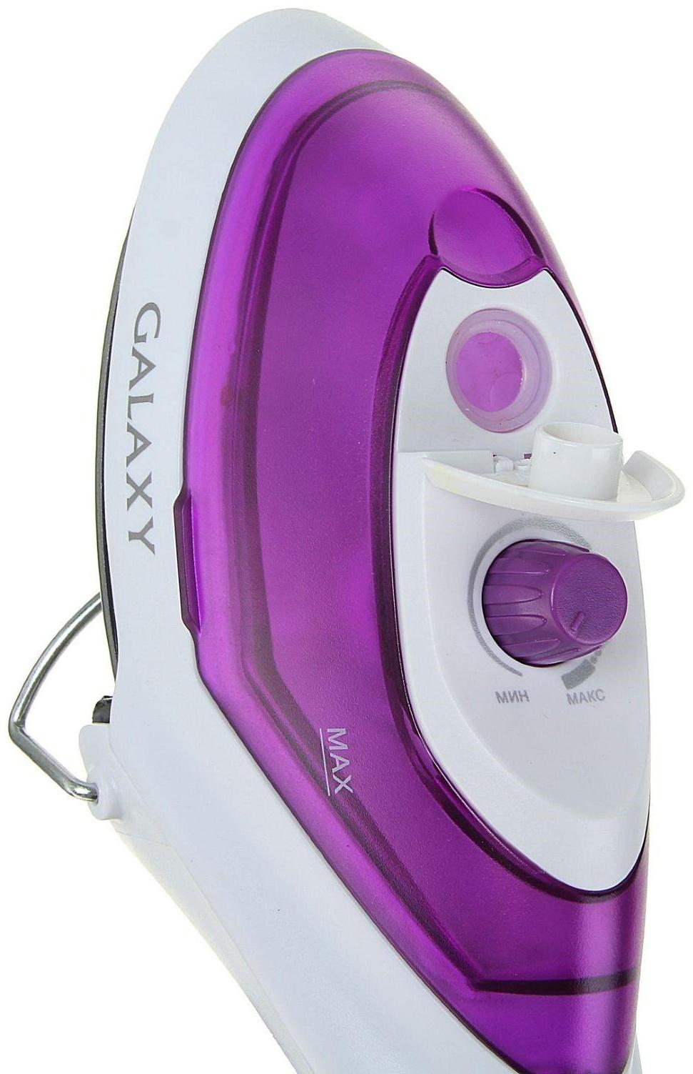 Отпариватель-щётка Galaxy GL 6190, ручной, 1100 Вт, 70 мл, 25 г/мин, фиолетовый