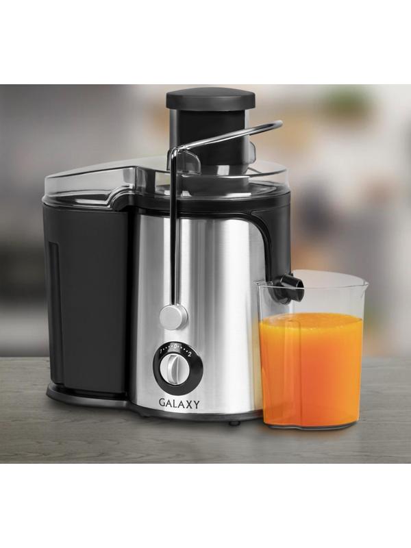 Соковыжималка Galaxy GL 0806, центробежная, 700 Вт, 0.5 л, чёрно-серебристая