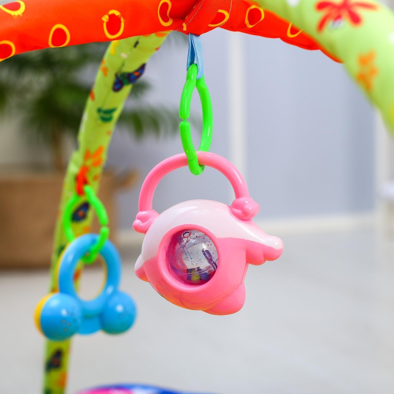 Коврик развивающий «Жирафик», дуги, 5 погремушек