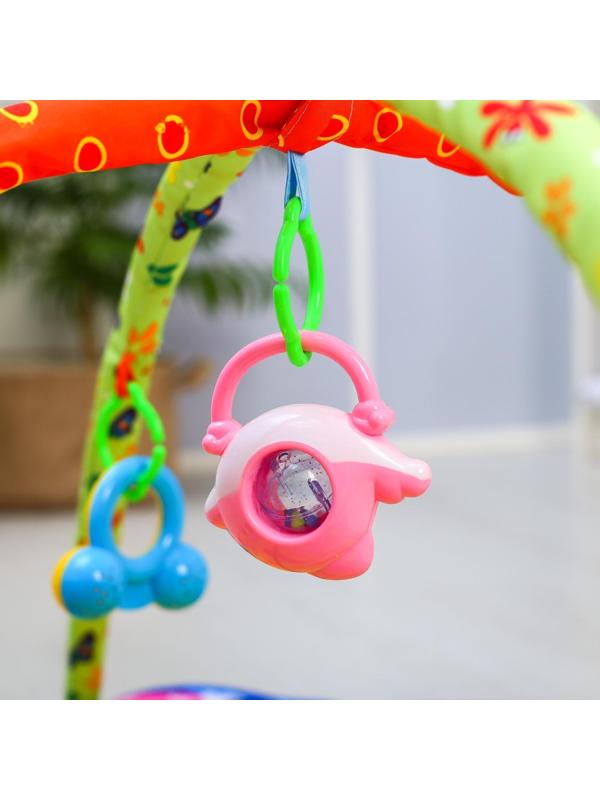 Коврик развивающий «Жирафик», дуги, 5 погремушек