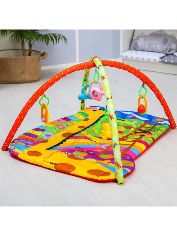 Коврик развивающий «Жирафик», дуги, 5 погремушек