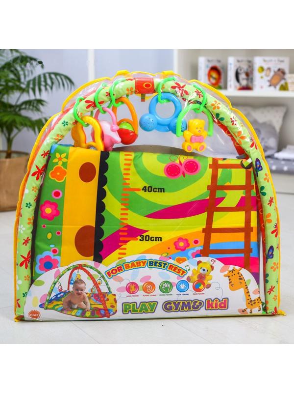 Коврик развивающий «Жирафик», дуги, 5 погремушек