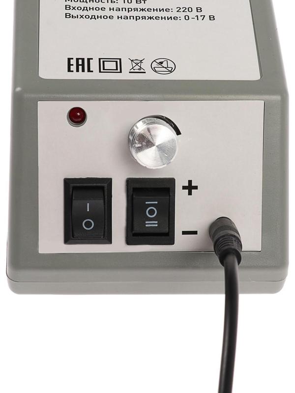 Аппарат для маникюра Luazon LMH-02, 6 насадок, 12 Вт, до 20000 об/мин, серый